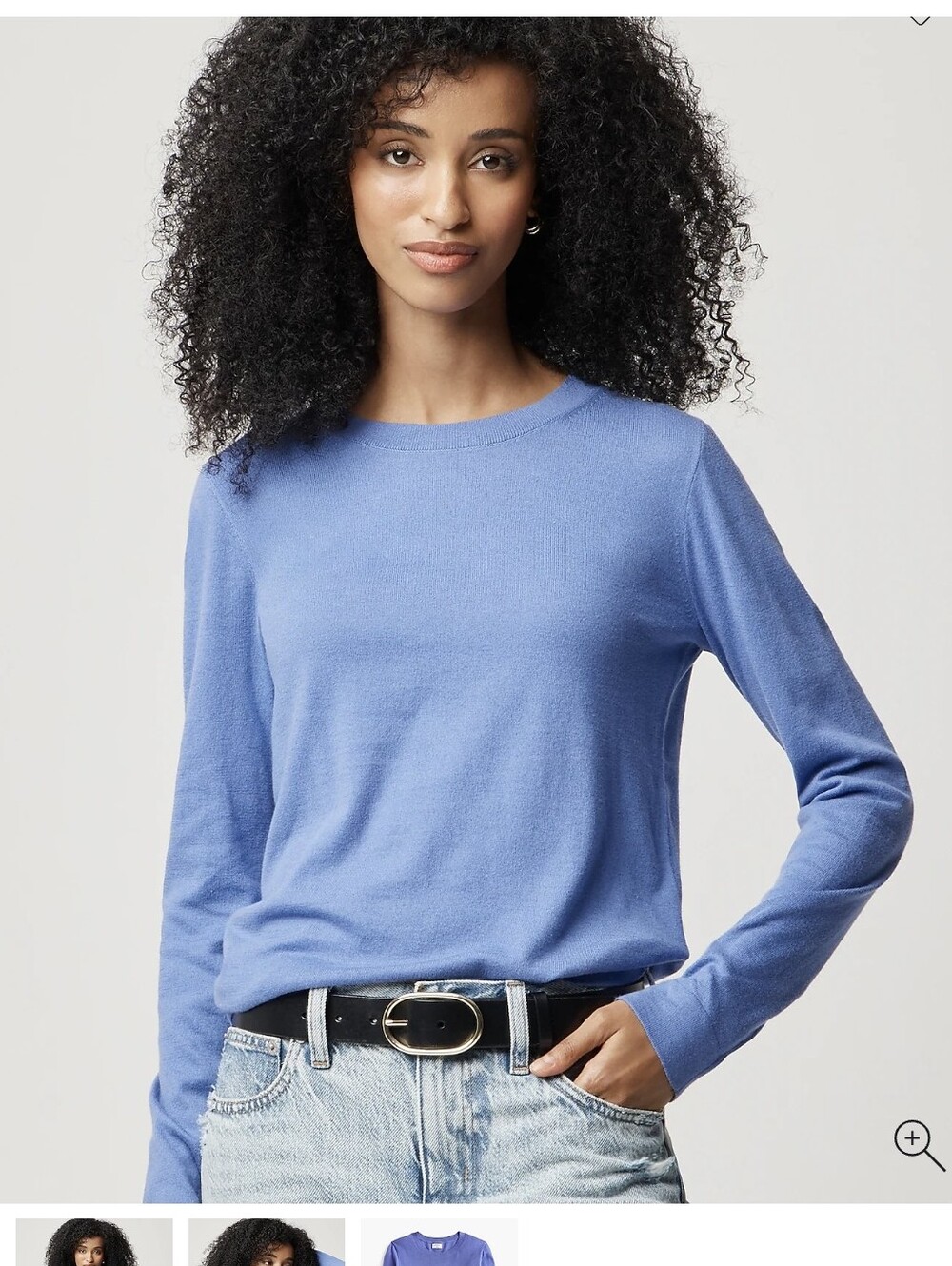 J.Crew Teddie Long-Sleeve Crewneck Sweater Sz.L NWT Blue